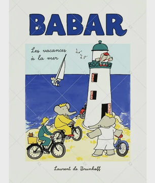 Babar Poster Canvas - Sprookjes Kunst voor Kinderkamer & Babykamer Decoratie