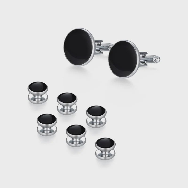 Set Manchetknopen en Tuxedo Studs voor Heren - Stijlvolle Accessoires voor Bruiloft en Feest
