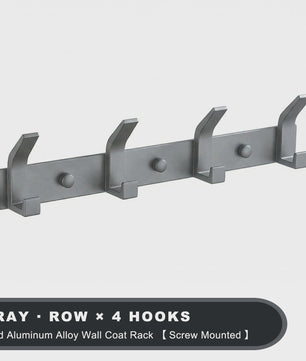 Moderne Aluminium Wandhaken Zwart - Ophangrek voor Handdoeken, Jassen en Meer