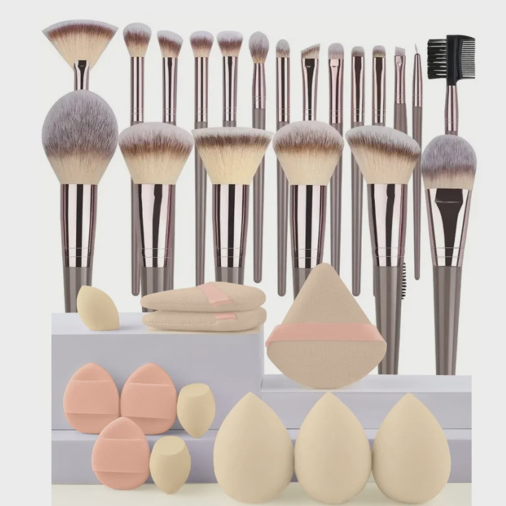 Professionele Make-up Kwasten Set (20 Stuks) - Foundation, Oogschaduw & Meer