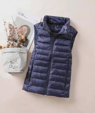 Dames Ultra Light Down Gilet - Mouwloze Jas, Lichtgewicht & Winddicht