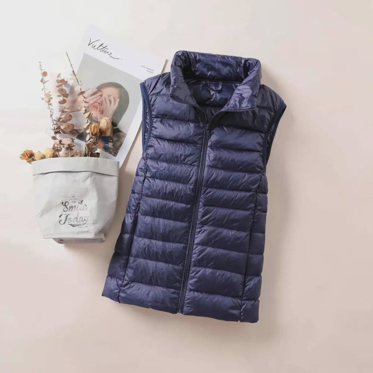Dames Ultra Light Down Gilet - Mouwloze Jas, Lichtgewicht & Winddicht