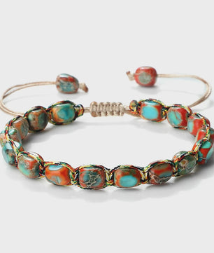 Verstelbare Emperor Stone Kralen Armband - Natuursteen Bangle voor Dames & Heren