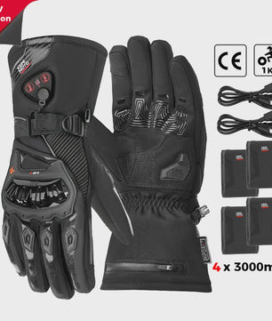 KEMIMOTO Verwarmde Motorhandschoenen - Waterdicht, Oplaadbaar & Warm voor de Winter