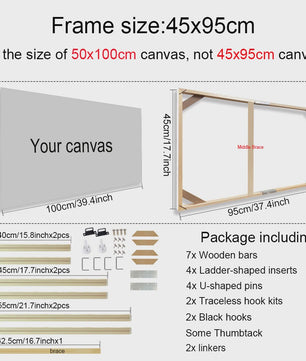 Houten Canvas Frame Sets - Diverse Maten voor Kunst, Foto's & Diamond Painting
