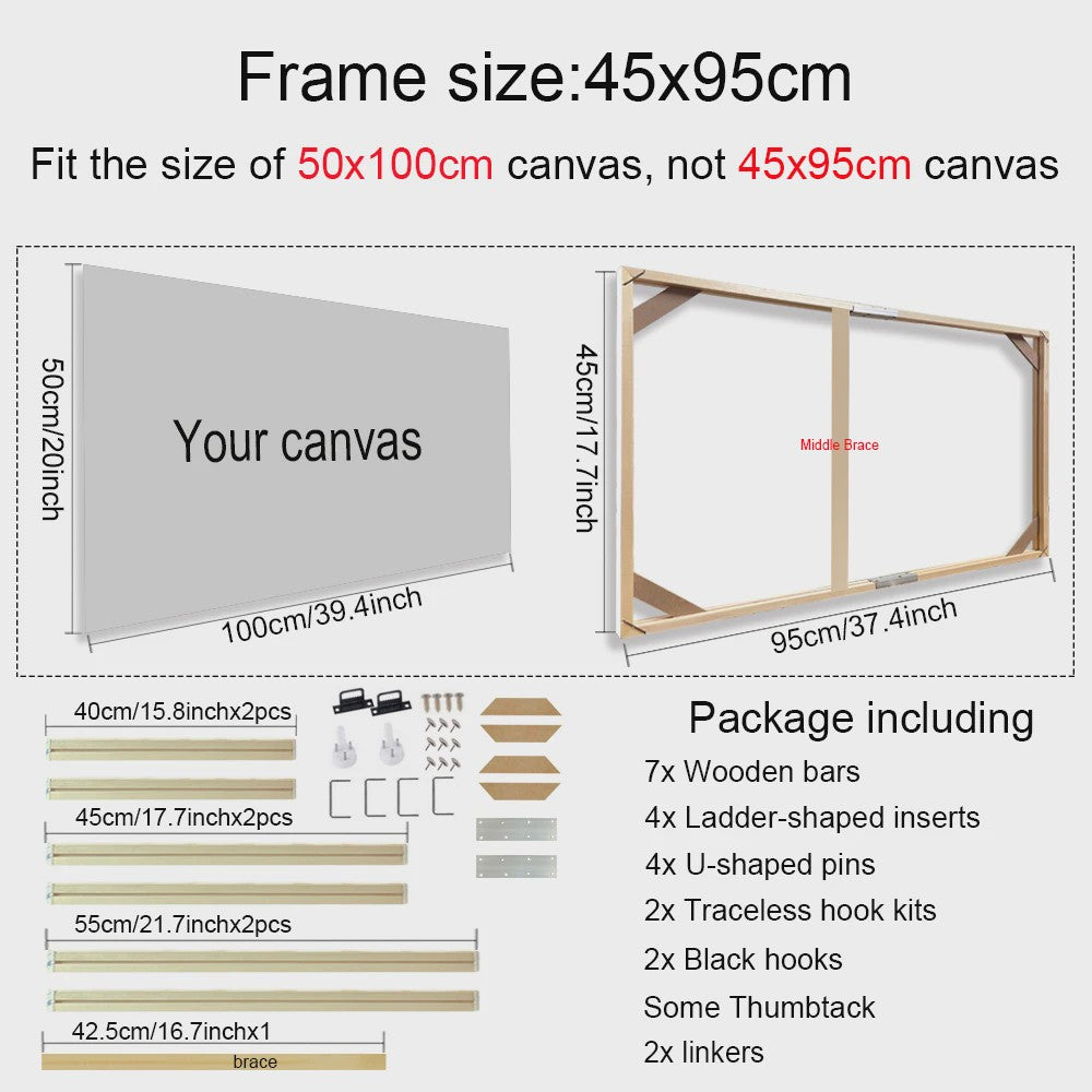 Houten Canvas Frame Sets - Diverse Maten voor Kunst, Foto's & Diamond Painting