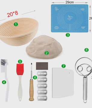 Rieten Broodmand Ovalen Banneton voor Rijzen & Fermenteren van Deeg