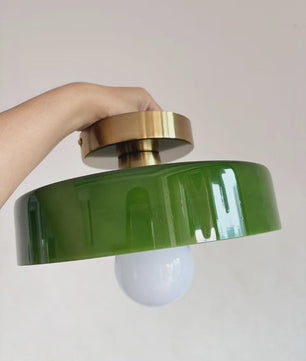 Nordic Vintage Glazen Plafondlamp / Wandlamp 25cm - Stijlvolle Verlichting voor Hal, Woonkamer & Slaapkamer