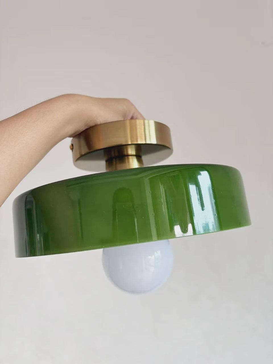 Nordic Vintage Glazen Plafondlamp / Wandlamp 25cm - Stijlvolle Verlichting voor Hal, Woonkamer & Slaapkamer