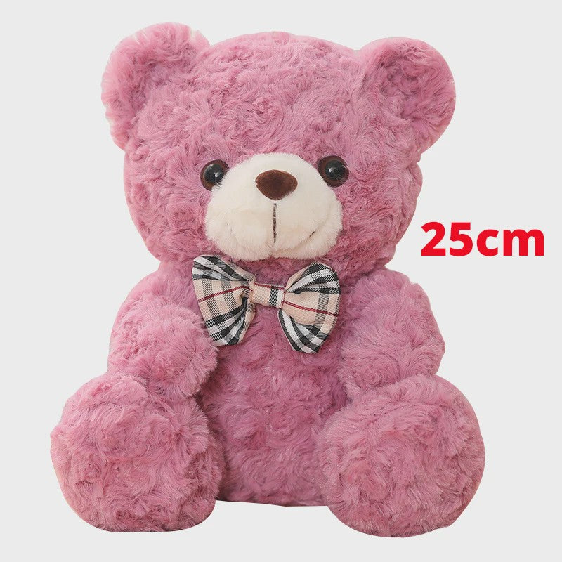 Kawaii Teddybeer Pluche Kussen met Strik - 25/35cm