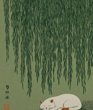 Japanse Canvas Poster: Zen Bos, Koi Vis & Kraanvogel - Sfeervolle Wanddecoratie
