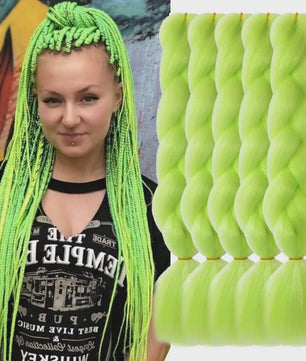 5x Jumbo Braiding Hair Extensions - 24 Inch Synthetisch Vlecht Haar - Pre-stretched Yaki
