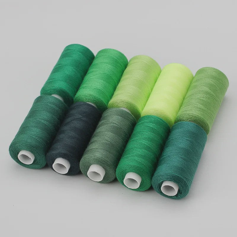 10 Rollen Polyester Naaigaren 402 - 400 Yards - Voor Hand & Machine