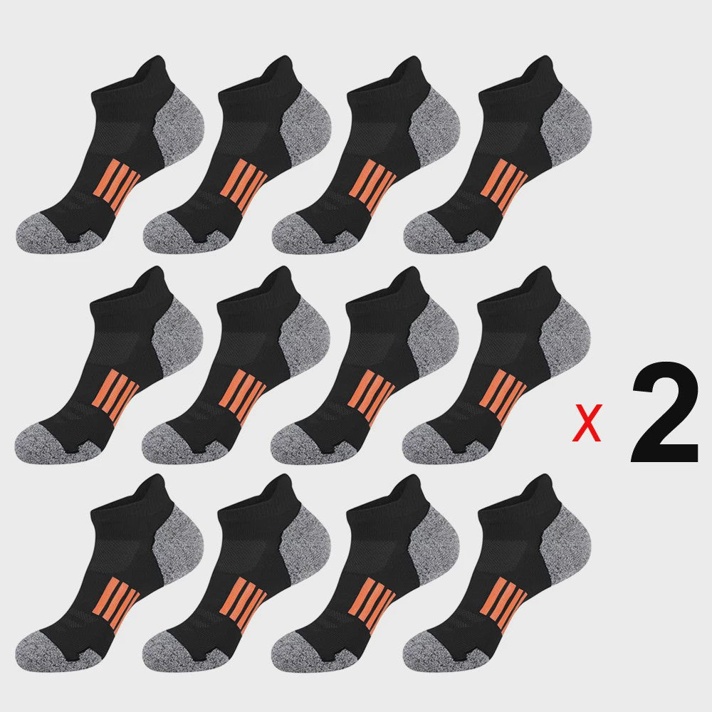 12 Paar Unisex Ademende Sportsokken - Lage Sokken voor Kinderen & Volwassenen (Maat 33-46)