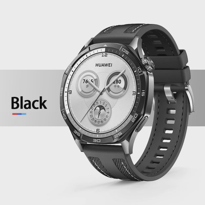 22mm Nylon & Siliconen Horlogeband voor Huawei Watch GT/Pro (46mm)