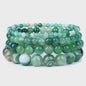 Handgemaakte Natuursteen Armbanden - Onyx & Agate Kralen - Yoga & Reiki Energie - Unisex 19cm