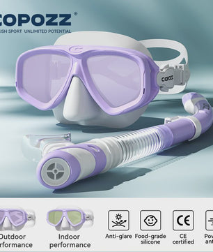 COPOZZ Professioneel Duikmasker & Snorkelset - Anti-condens, Gehard Glas