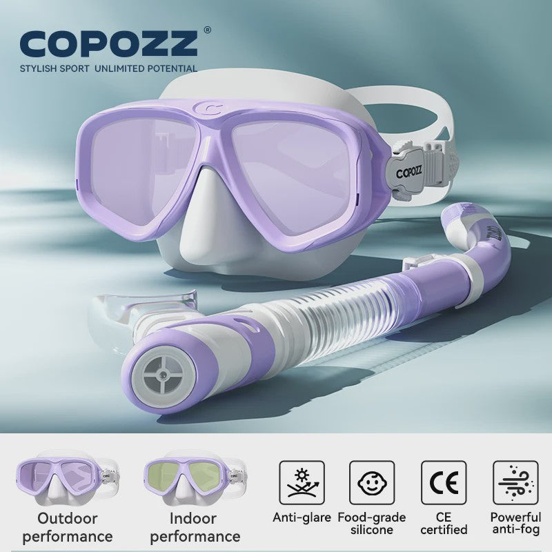 COPOZZ Professioneel Duikmasker & Snorkelset - Anti-condens, Gehard Glas