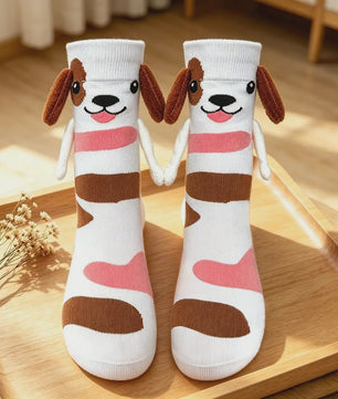 Schattige 3D Kinder Sokken met Dierenprints - Konijn, Koe, Kikker, Hond & Meer!