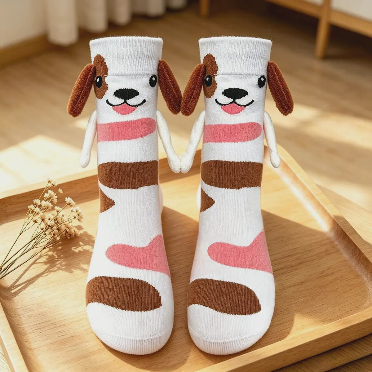 Schattige 3D Kinder Sokken met Dierenprints - Konijn, Koe, Kikker, Hond & Meer!