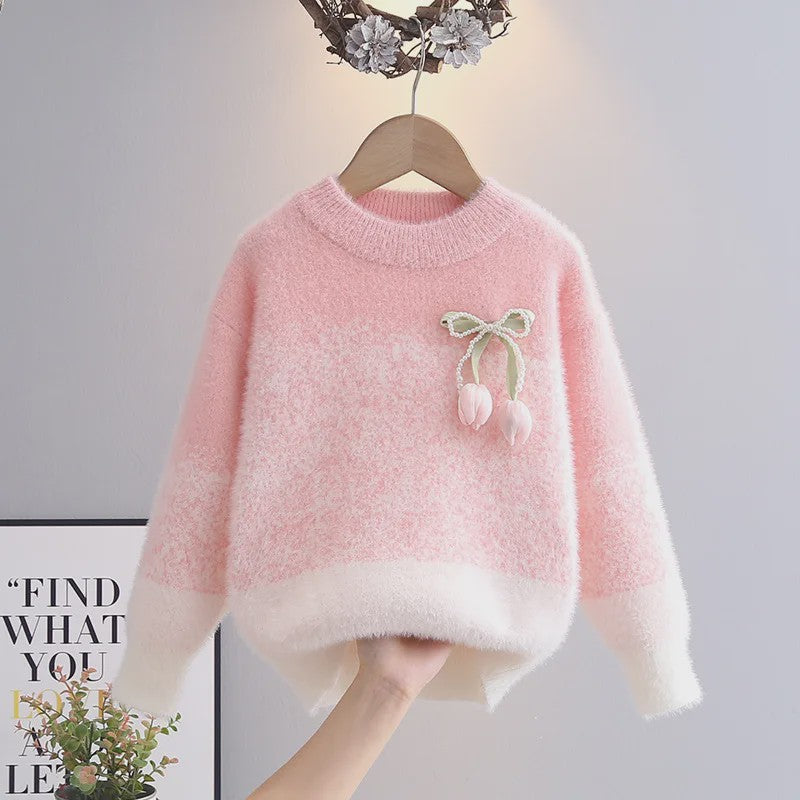 Schattige Gebreide Trui voor Meisjes - Elegante Winterkleding voor Kinderen