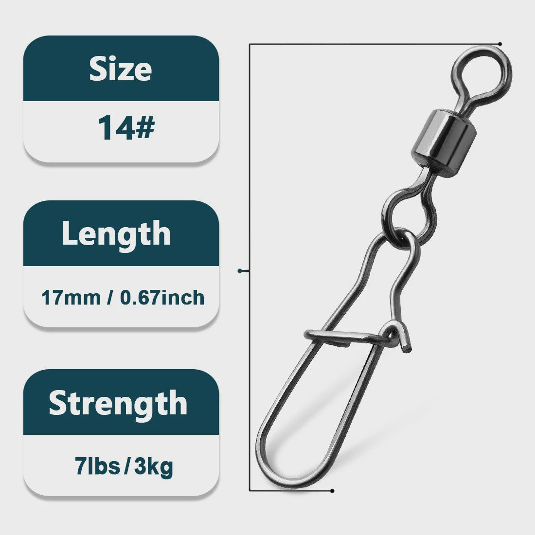 Duo-Lock Snap Swivels - Sterk Visgerei voor Zoutwater Visserij
