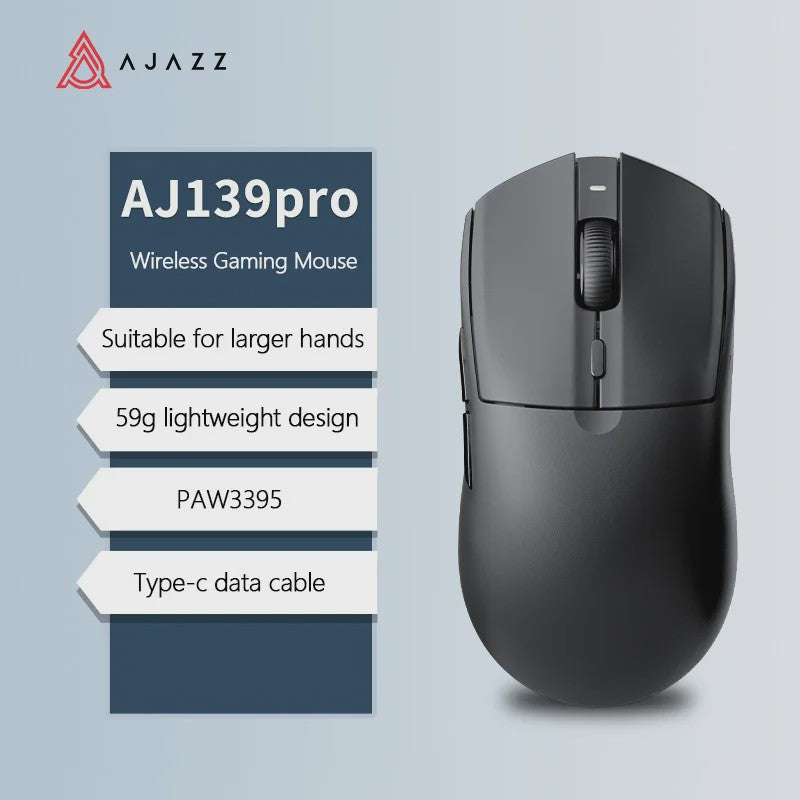 AJAZZ AJ139 V2 MC Ergonomische Gaming Muis - Lichtgewicht, Hoge Nauwkeurigheid & Tri-Mode Connectiviteit