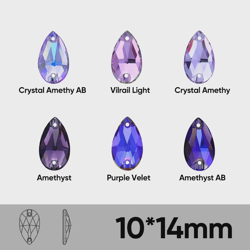 Paarse Strass Steentjes Platte Achterkant - Glas Kristal voor Kleding & Tassen DIY