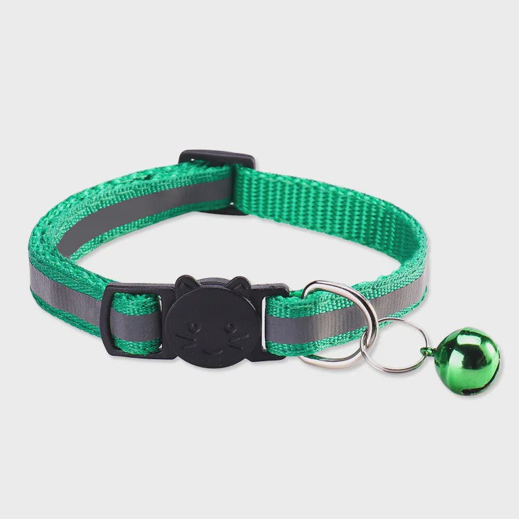 Reflecterende Halsband voor Katten & Kittens met Veiligheidsgesp en Belletje - Verstelbaar & Zacht