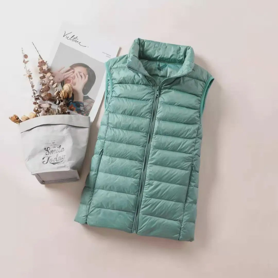 Dames Ultra Light Down Gilet - Mouwloze Jas, Lichtgewicht & Winddicht