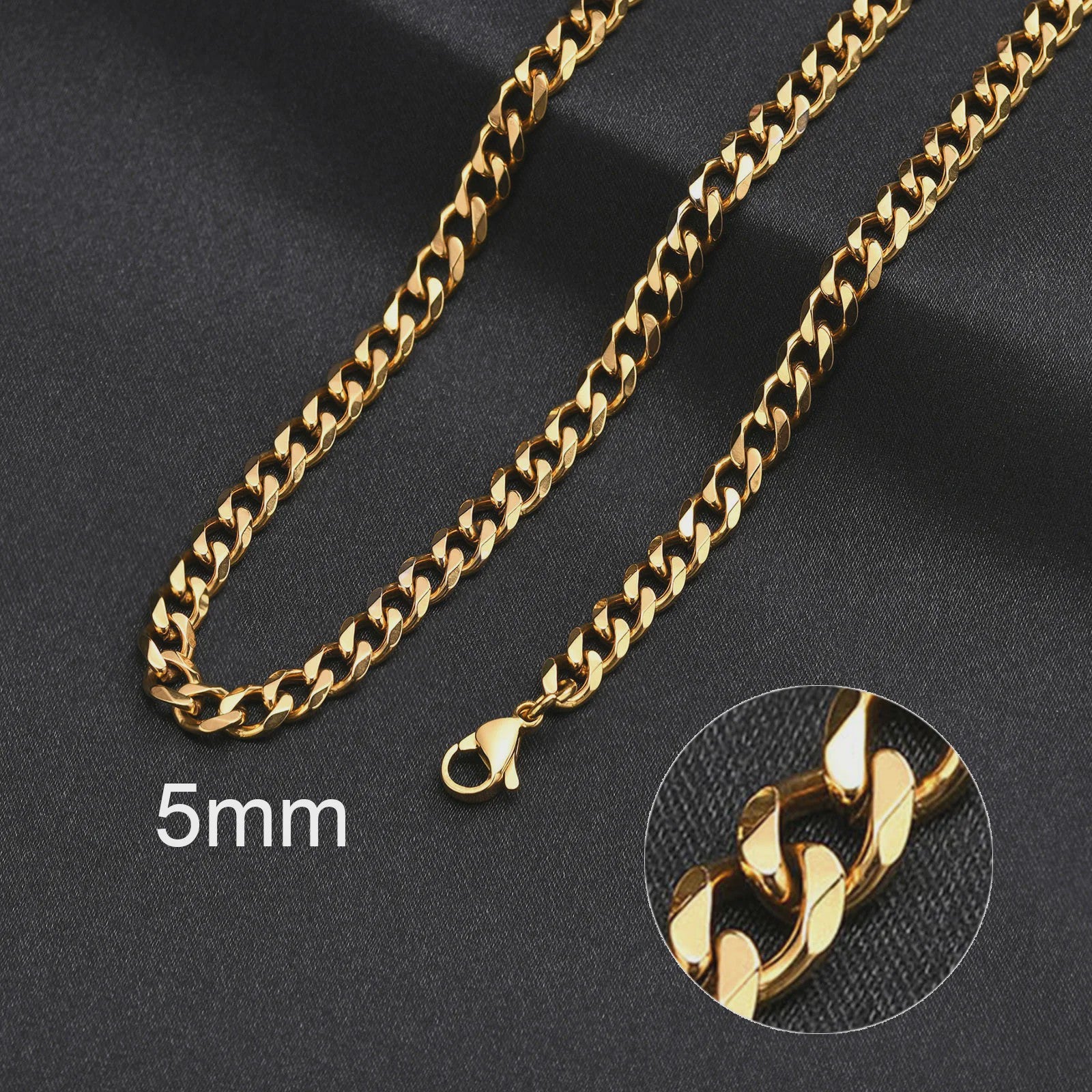 Klassieke Cuban Chain Ketting Heren Dames - Roestvrij Staal (3-11mm)