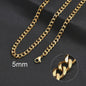 Klassieke Cuban Chain Ketting Heren Dames - Roestvrij Staal (3-11mm)
