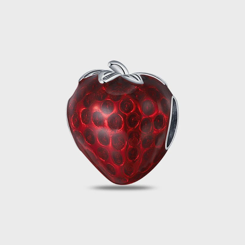 Zilverkleurige Fruit Bedels: Aardbei & Kers - Perfect voor DIY Armbanden