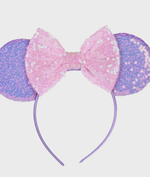 Muis Oortjes Diadeem met Strik - Feestelijk Accessoire voor Kinderen & Volwassenen