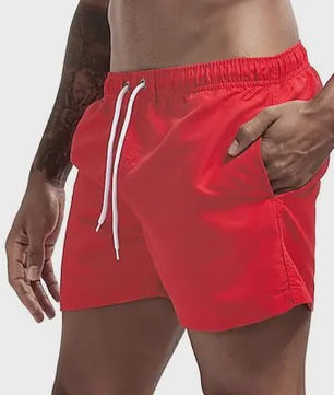 Heren Sneldrogende Zwemshorts met Trekkoord en Zakken - Perfect voor Strand en Zomeractiviteiten