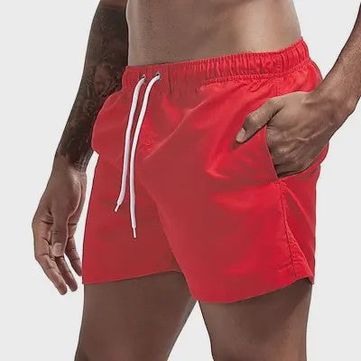 Heren Sneldrogende Zwemshorts met Trekkoord en Zakken - Perfect voor Strand en Zomeractiviteiten