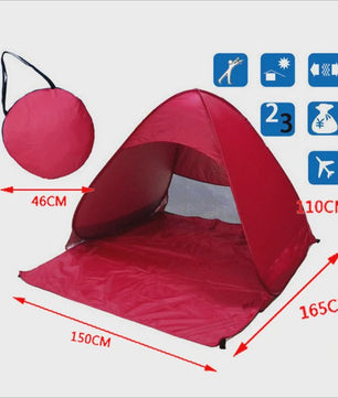 Automatische Pop-Up Strandtent UPF50+ - Snel Opzetbaar Zonnescherm voor Strand, Camping & Vissen