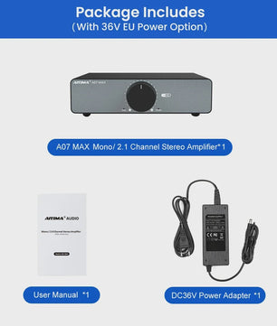 AIYIMA A07 MAX Krachtige Klasse D Versterker - 300W x2 Stereo / 600W Mono
