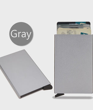 RFID Kaarthouder Portemonnee - Slank Metalen Pop-Up Wallet voor Heren & Dames
