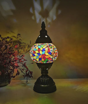 Handgemaakte Mozaïek Tafellamp - Vintage Art Deco Stijl Nachtlampje