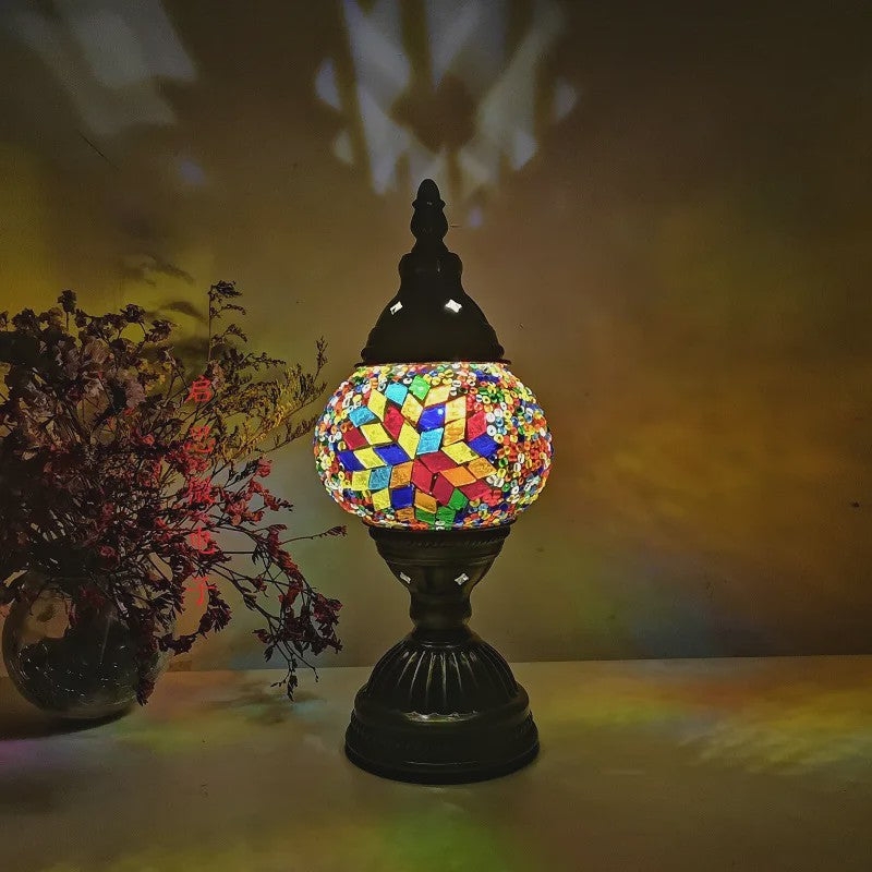 Handgemaakte Mozaïek Tafellamp - Vintage Art Deco Stijl Nachtlampje