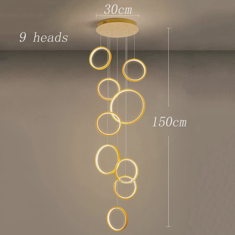 Moderne LED Plafondlamp Ring Chandelier - Hanglamp voor Woonkamer & Eetkamer