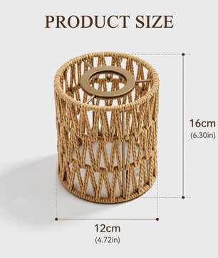 Hanglamp Gevlochten Hennep Touw met E27 Fitting - 1.2m Verstelbaar - Sfeervolle Decoratie