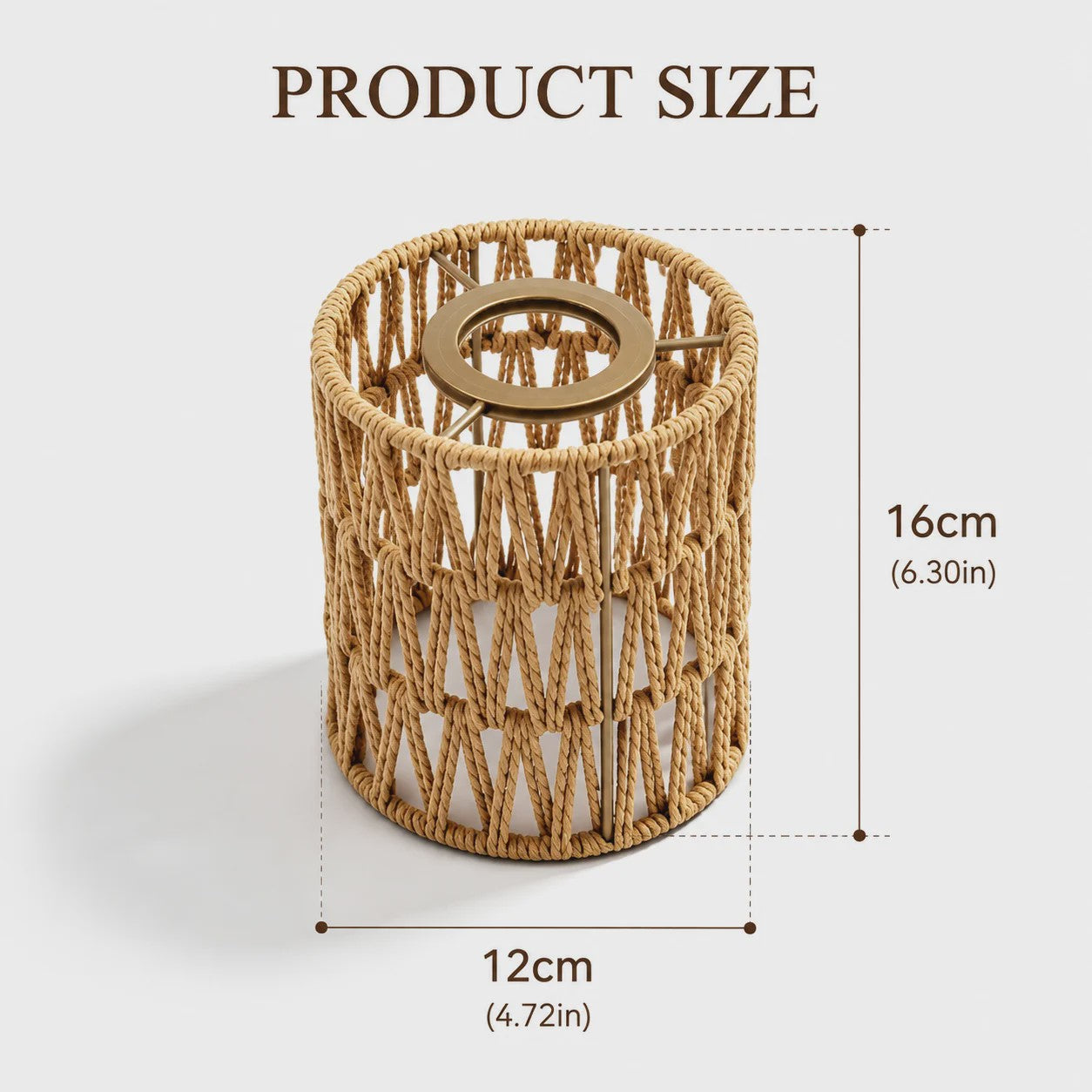 Hanglamp Gevlochten Hennep Touw met E27 Fitting - 1.2m Verstelbaar - Sfeervolle Decoratie