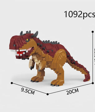 Dinosaurus Bouwstenen Speelgoed - Stegosaurus & T-Rex Micro Mini Blokken