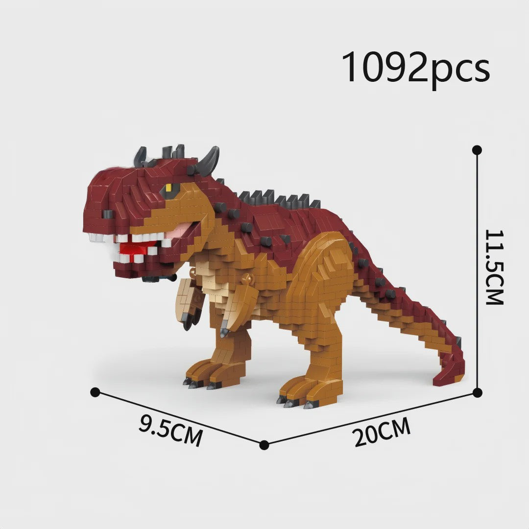 Dinosaurus Bouwstenen Speelgoed - Stegosaurus & T-Rex Micro Mini Blokken