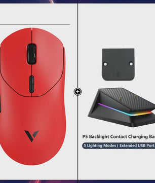 Rapoo VT2 Wireless Gaming Muis - 8K Polling Rate, 26000 DPI, Ultralicht (53g) & Lange Batterijduur