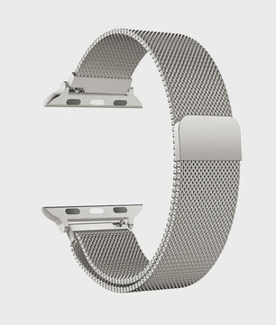 Milanese Band voor Apple Watch Ultra 2/3 49mm & Series 1-11 (38-45mm) - Roestvrij Staal, Magnetische Sluiting