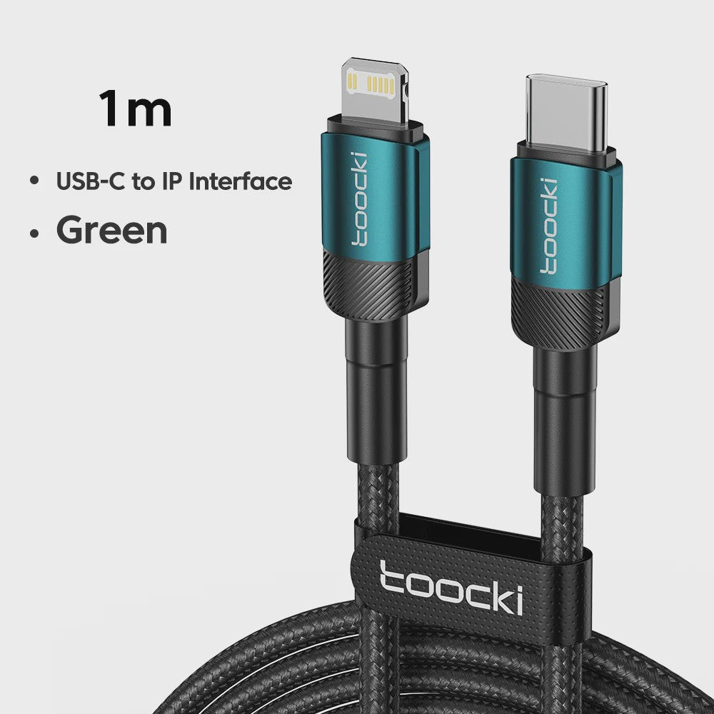 Toocki PD 27W USB-C naar Lightning Kabel voor iPhone - Snel Laden & Data