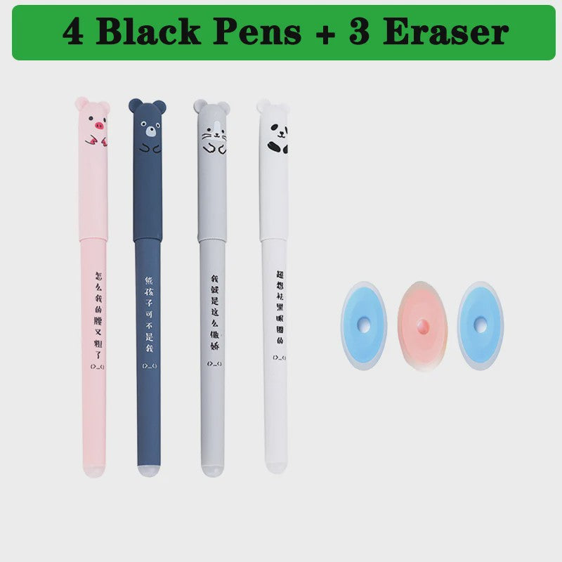Set van 25 Kawaii Uitwisbare Gelpennen - Vloeiend Schrijven en Wissen voor School & Kantoor